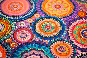 Fototapeta premium Colorful Mandala Circles Artwork