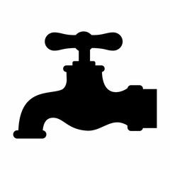 Water faucet icon. Flat image