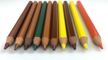 pencils isolated on white background
