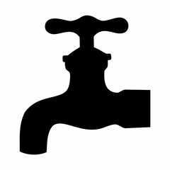 Water faucet icon. Flat image