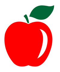 Apple clip art design on plain white transparent isolated background for card, shirt, hoodie, sweatshirt, apparel, card, tag, mug, icon, poster or badge