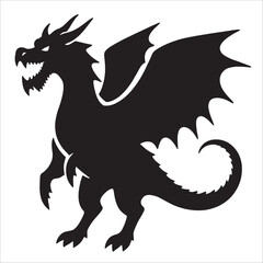 Dragon Silhouette - Majestic Fantasy Creature