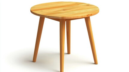 table on a white background