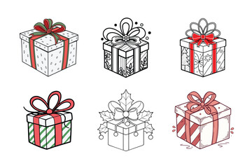 A Beautiful Collection of Gift Boxes for Christmas - Vector Design-01