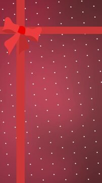 Wrapping a gift in a short video for social media or congratulations