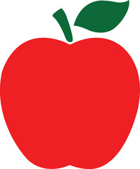 Apple clip art design on plain white transparent isolated background for card, shirt, hoodie, sweatshirt, apparel, card, tag, mug, icon, poster or badge