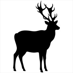 deer silhouette vector illustration