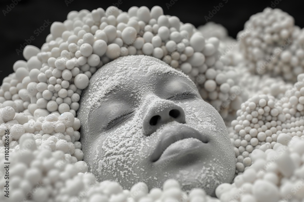 Poster artistic expression of emotion in a surreal setting close-up portrait photography abstract environme