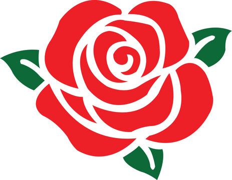 recommend clip art: Rose flower clip art design on plain white transparent isolated background for card, shirt, hoodie, sweatshirt, apparel, card, tag, mug, icon, poster or badge