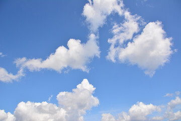 white clouds that float in the blue sky wallpaper backgrounds