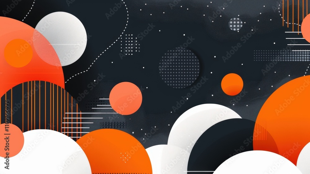 Poster abstract geometric patterns digital art graphic design modern environment close-up view visual innov