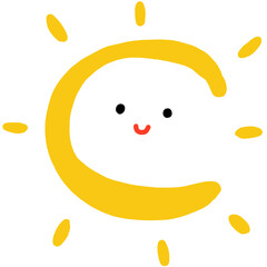smiling sun cartoon