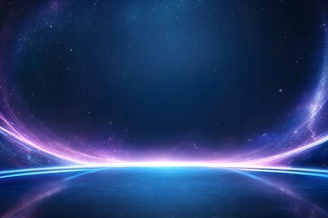Obraz premium Futuristic Space Banner Design with Vibrant Glowing Elements and Abstract Cosmic Background