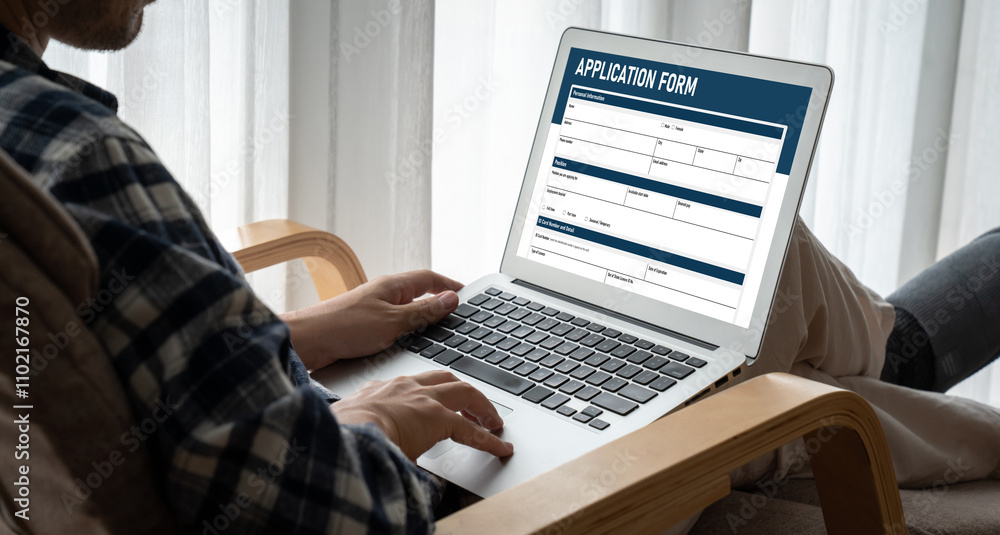 Aufkleber online application form for modish registration on the internet website