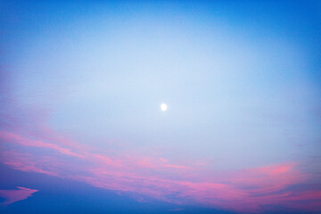 Full Moon at Sunset