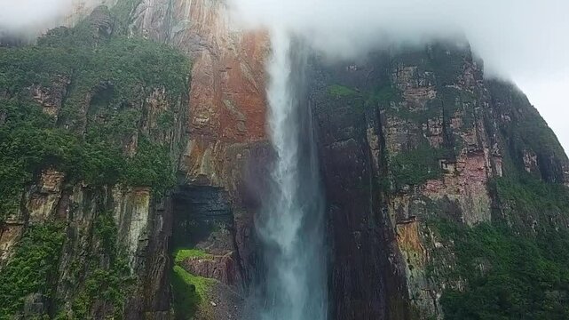 Angel Falls is the highest waterfall in the world, at 979 meters high, located in the State of Bol&iacute;var, southeastern Venezuela.