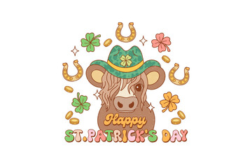 Happy St. Patrick's Day, Western St Patrick's Day Sublimation Design