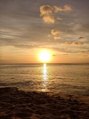 sunset over the sea
