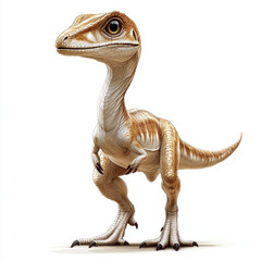 Artistic composition of Compsognathus dinosaur, showcasing its detailed features and vibrant colors, evoking sense of wonder and curiosity about prehistoric life