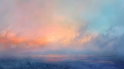Fototapeta premium Pastel Sky Over a Frozen Winter Landscape
