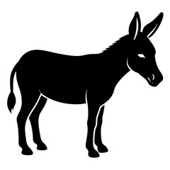 silhouette of a donkey