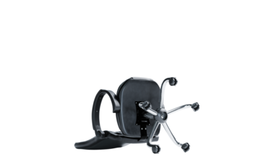 3d render of isolated swivel office executive chair on transparent background in png format.