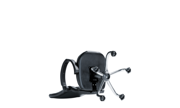 3d render of isolated swivel office executive chair on transparent background in png format.