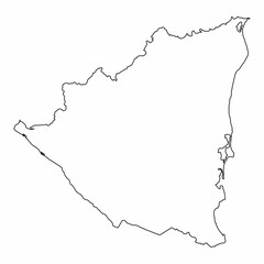 Nicaragua outline map
