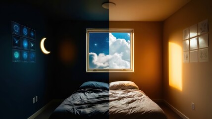 Bedroom with a bed and a window
