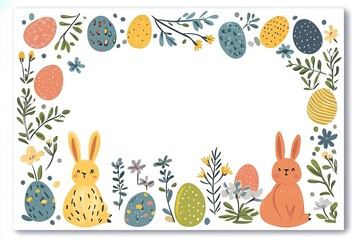 Floral Easter egg pattern illustration.