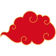 Chinese Oriental Cloud. Cloud in Chinese style. Chinese clouds set.