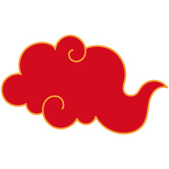 Chinese Oriental Cloud. Cloud in Chinese style. Chinese clouds set.