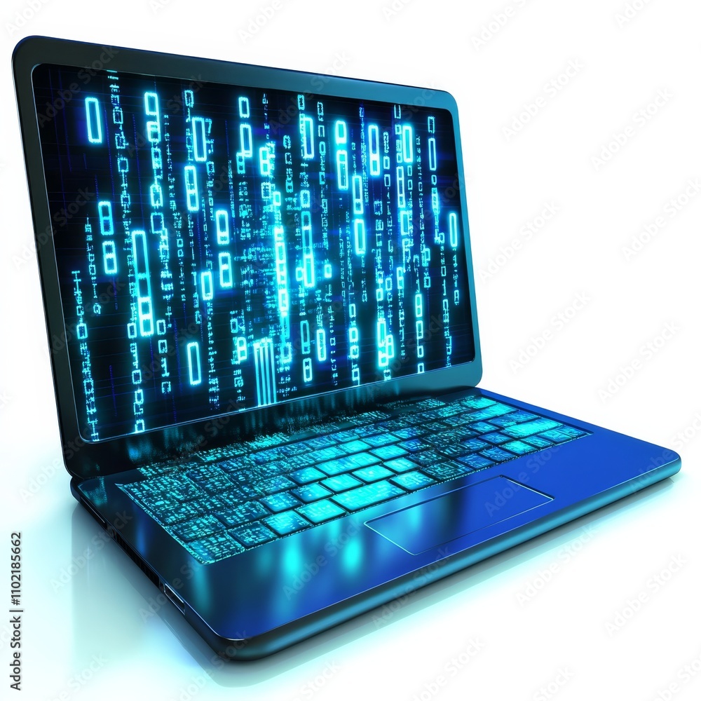 Poster Learn SQL programming!  Get computer training and courses.  This image shows SQL code on a laptop.