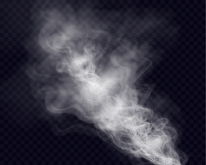 	
White smoke, vape, fog, smog. Illustration of smoke on a transparent background.
