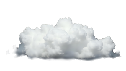 White cloud transparent image. Ai generated
