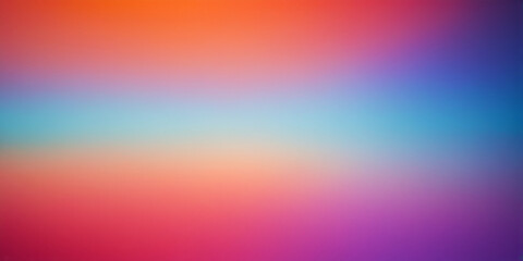 Obraz premium Abstract blurred color gradient purple red orange blue grainy color gradient background. Smooth transitions of iridescent colors background