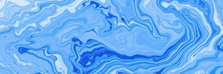 Fototapeta premium Swirling veins of marbled texture in shades of blue and white, geometric, texture