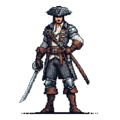 Fototapeta premium Pixel art Sailor