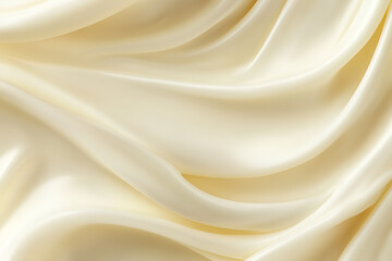 Fototapeta premium Soft Beige Satin Silk Wave Background, Perfect for Elegant Product Display and Text Overlay