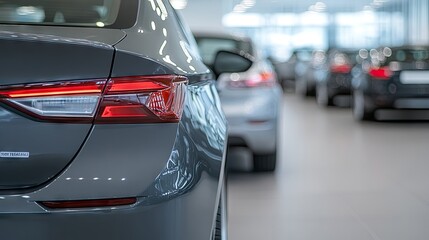 Luxury car showroom showcasing modern vehicles in an elegant display