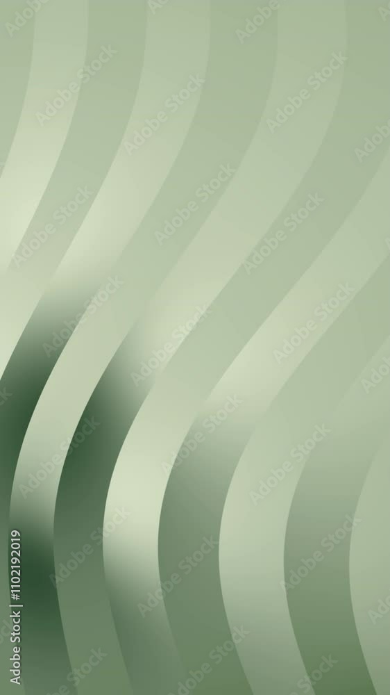 Poster abstract green wave pattern background design: elegant curving lines and gradient shades for modern 
