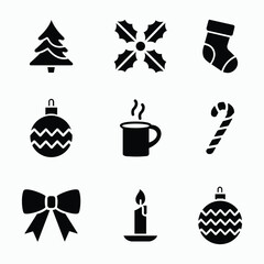 Christmas Icons set Vector art 