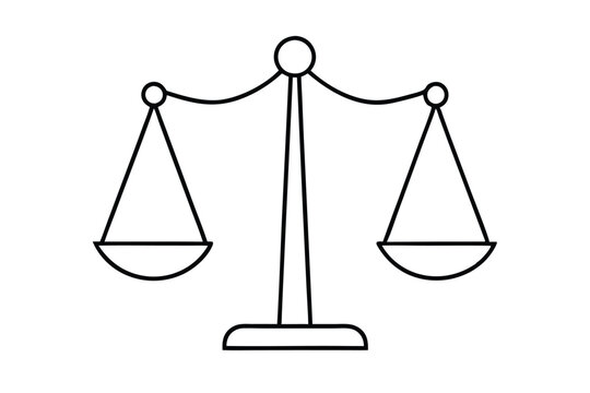 black and white scales of justice