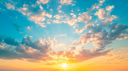 Obraz premium Bright sky and sundown. Abstract composition.