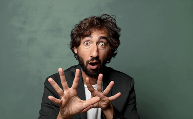  feeling terrified, backing off and screaming in horror and panic, reacting to a nightmare