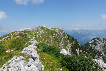 The view from the top of Hoher Sarstein mountain, Upper Austria region	