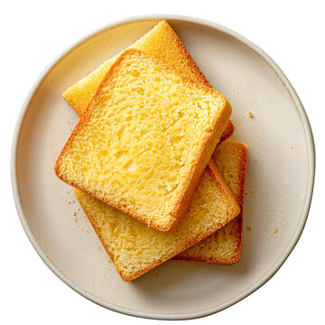 recommend clip art: Delicious cornbread slices on a plate top view clip art