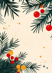 Fototapeta premium christmas card, bright, simple, modern, business