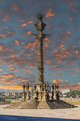 The Pillory of Porto, or Pelourinho do Porto, near the Porto Cathedral, Portugal, a historical...