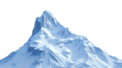 Blue mountain transparent image. Ai generated